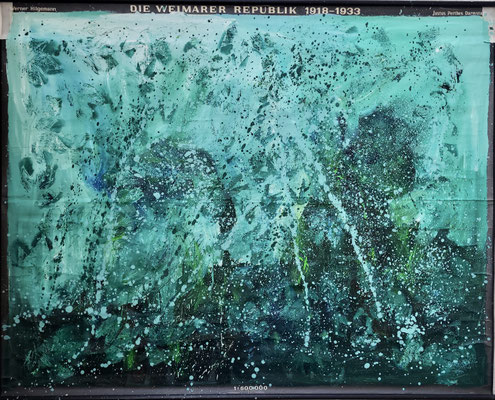 Weimarer Republik 200 x 240 cm oil on schoolmap