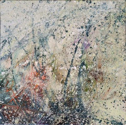 anxiety flowers 2 100 x 100 cm oil on canvas