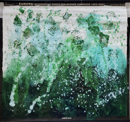 Europa 150 x 130 cm oil on schoolmap