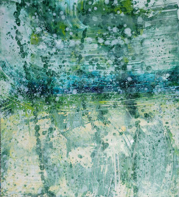 prelude to a horizon 125 x 120 cm, oil on aluminium