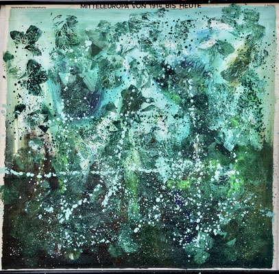 Mitteleuropa von 1914 bis heute 200 x 210 cm oil on schoolmap