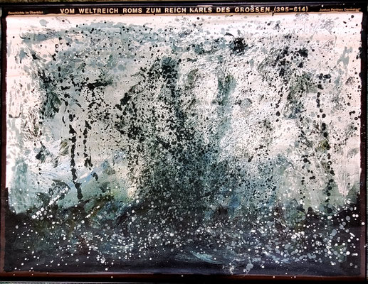 Weltreich Rom 395 - 814 / 170 x 230 cm oil on schoolmap