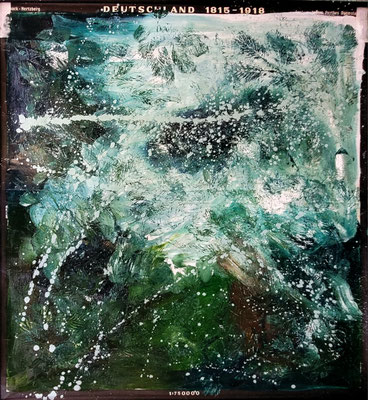 Deutschland 1815 - 1918 210 x 200 cm oil on schoolmap