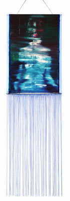 prelude to a windstorm 2 445 x 130 cm photo, oil, strings on canvas