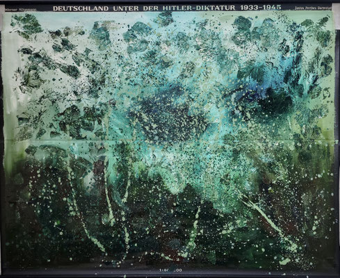 Deutschland unter Hitler 190 x 240 cm oil on schoolmap
