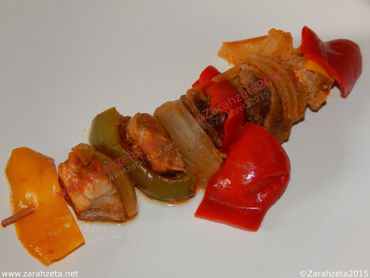 Schaschlik am Spieß