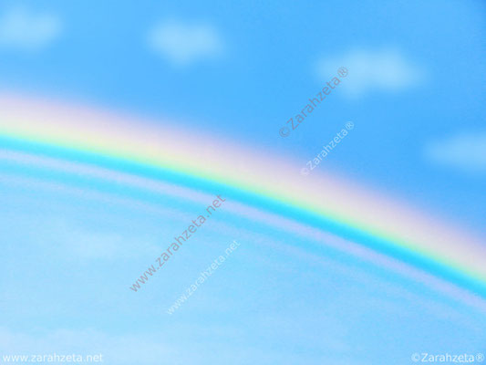 Regenbogen am blauen Himmel als Digital Art