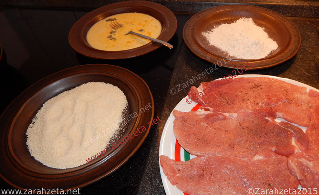 Panierstraße für Schnitzel