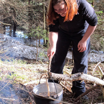 Kochen am offenen Feuer