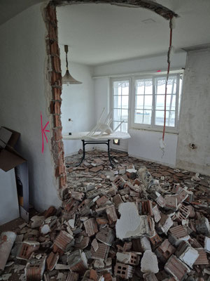 Die runde Wand ist weg