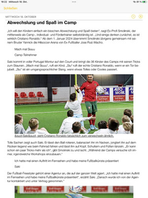 Fussballtraining Hildesheim Saki im Einsatz beim Feriencamp 2026