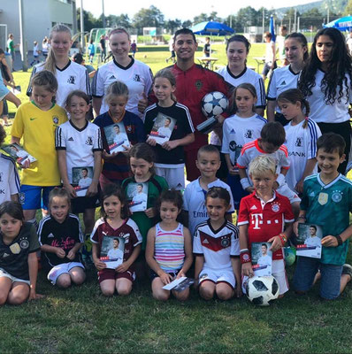 football birthday with kids on a club