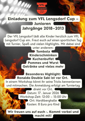 Einladung von VfL Lengsdorf zur Fussball Show Verein und Turnier