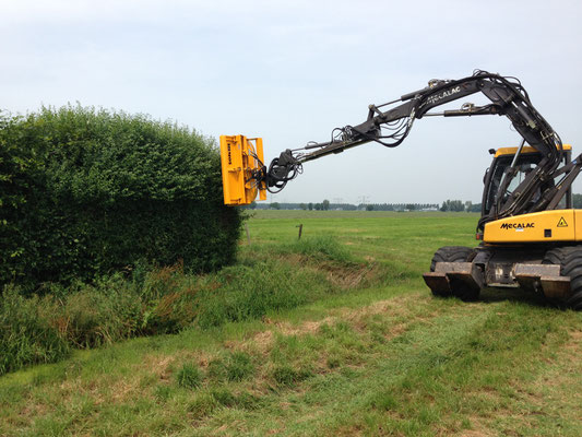 Hemos takkenslagmaaier met werkbreedte van 150 cm. Ook leverbaar in 120 cm en 180 cm. Hoge druk uitvoering. Met dubbele 300° draaikop. Met hydraulisch openklapbare voorzijde.