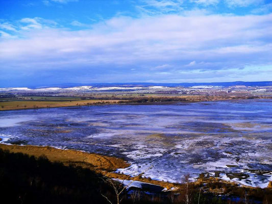 Blick über den Stausee in Kelbra