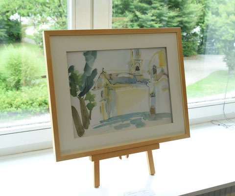 ULISSA      - Valdobbiadene  -  San Floriano -  Reise-Aquarell   50 x 40 cm