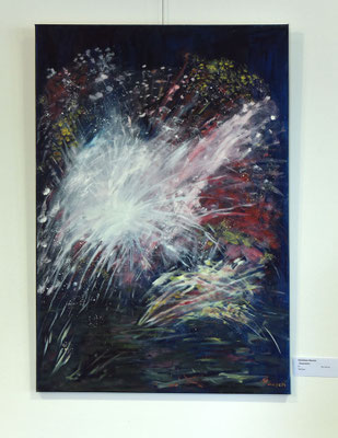 Christiane Rausch   -Feuerwerk-    Öl auf Leinwand     90 x 60 cm