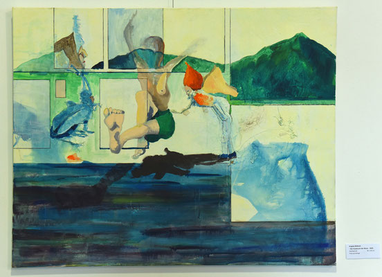 Angela Widholz   -Der Ausbruch der Muse-   Mischtechnik    80 x 100 cm