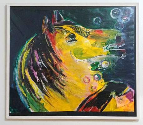 ULISSA  - Cavallo Giallo -   Acryl auf Karton   85 x 95 cm