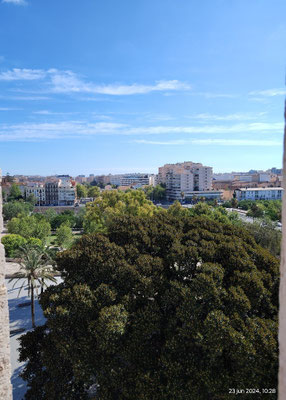 La vista panorámica del antiguo cauce del río Turia y el centro histórico, que es de lo mejor de Valencia.