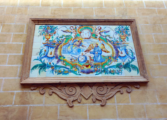 Mosaico de cerámica de San Francisco de Asís.