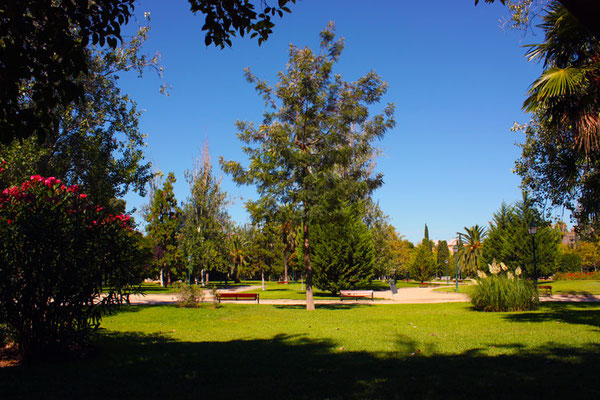 Los jardines de Viveros en todo su explendor.