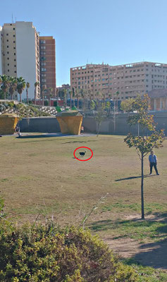 Prohibido perros ya que es una zona para niños, pues ahí están los perros sueltos.