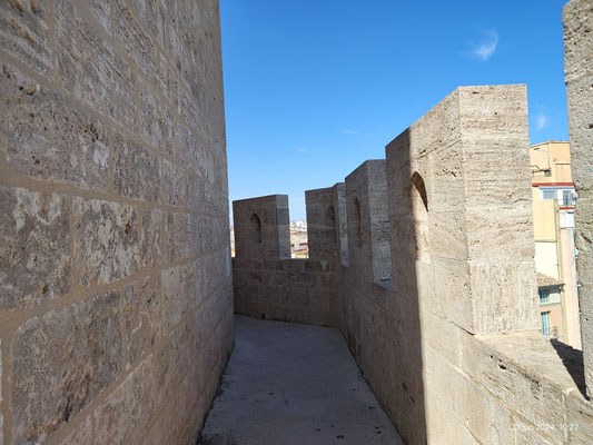 Y sigo por las almenas dando la vuelta a la Torre.