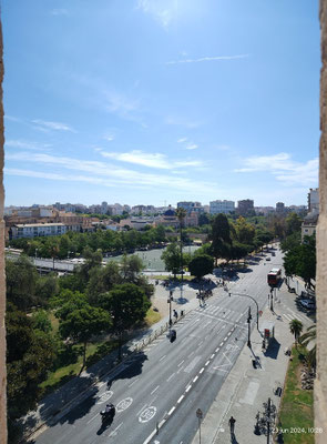 La vista es espectacular desde lo alto de las torres de Serranos.