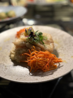Rotzungenfilet an Risotto