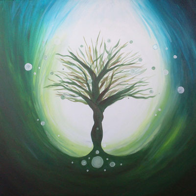 Boom - Acryl op doek 100 x 100 (c) Daphne Helena