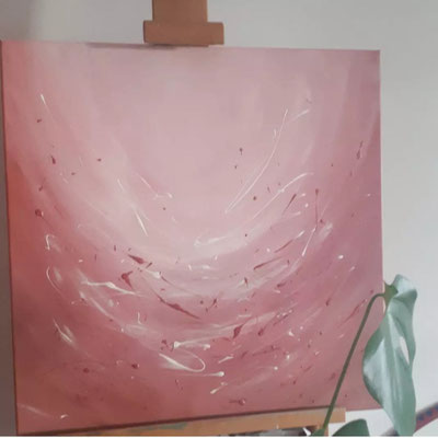 Vrouwelijke bedding - Acryl op doek 100 x 100 (c) Daphne Helena