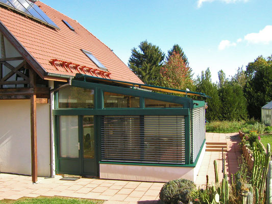 Wintergarten Holz Alu bei Hindlingen (Frankreich)