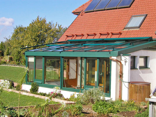 Wintergarten Holz Alu bei Hindlingen (Frankreich)