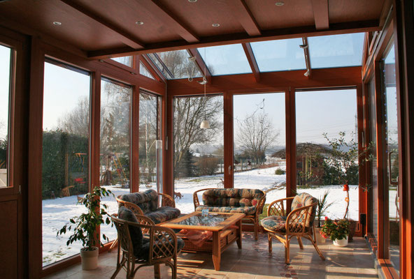 Wintergarten Holz Aluminium Urloffen