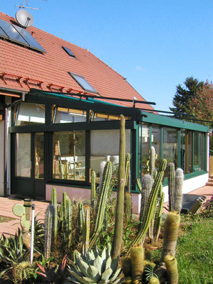 Wintergarten Holz Alu bei Hindlingen (Frankreich)