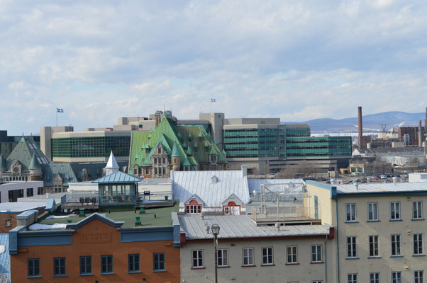 Vue sur les toits, de la terrasse de l'Hôtel-Dieu