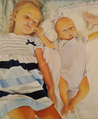 Große Schwester, 50x60cm, Öl auf Leinwand (2016)