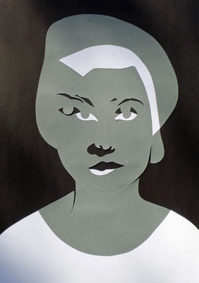 Bifocal 2, Paper cut, 24 x 34cm (2017)