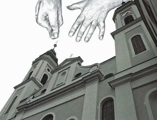 Kunststück 2, Foto und Zeichnung auf Papier, DIN A4 (2021)