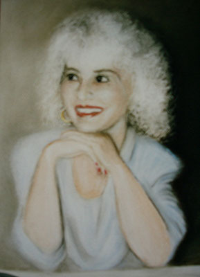 Frau Negwer, 28x38cm, Pastellkreide auf Papier (1990)