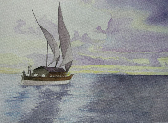 Segler, 30x24cm, Aquarellfarbe auf Papier (2005)
