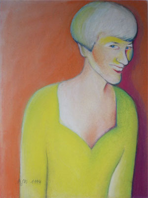 Kollegin, 30x40cm, Pastellkreide auf Papier (1994)