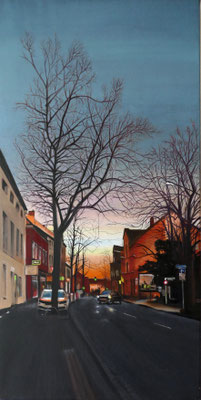 Hülsebergstraße, Öl auf Leinwand, 40x80cm (2026)
