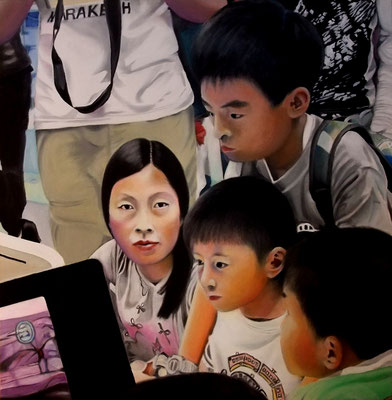 Hongkong Apple Store, 70x70cm, Öl auf Leinwand (2012)