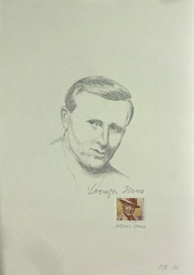 Soenges, Hans, 24x30cm, Bleistift auf Papier/Collage (1992)