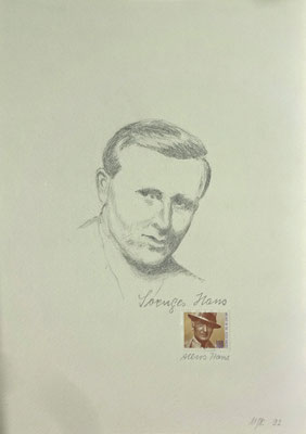 Soenges, Hans, 24x30cm, Bleistift auf Papier/Collage (1992)