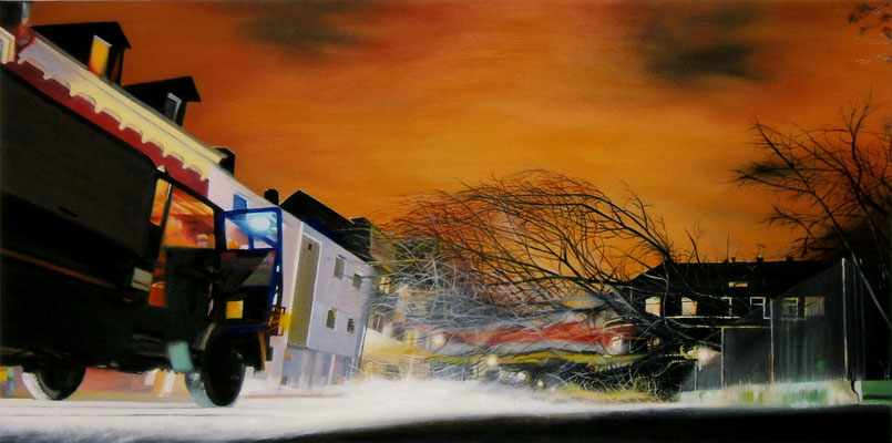 Kyrill (Essen), 40x100cm, Öl auf Leinwand (2007)