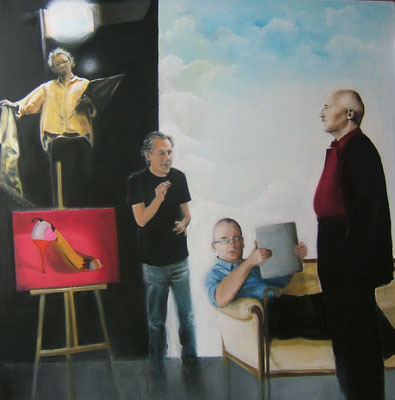 Meine Meister, 80x80cm, Öl auf Leinwand (2009)