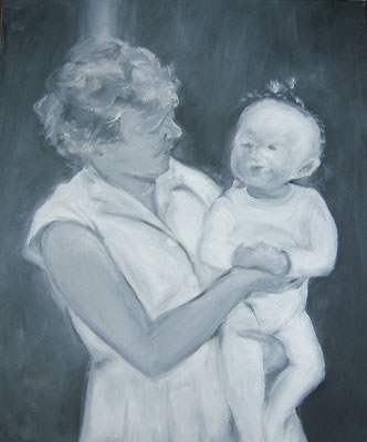 Mutter mit Kind, 50x60cm, Öl auf Leinwand (2004)